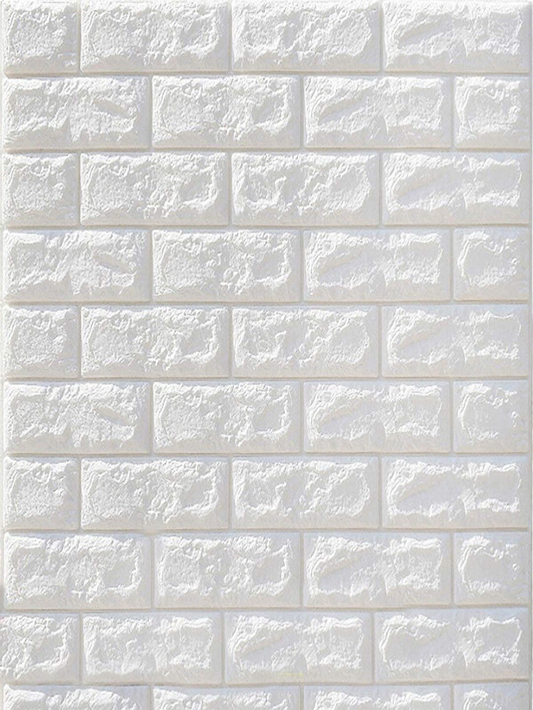 

Tormeti 15 pc White Brick Self-Adhesive & Waterproof Wallpaper