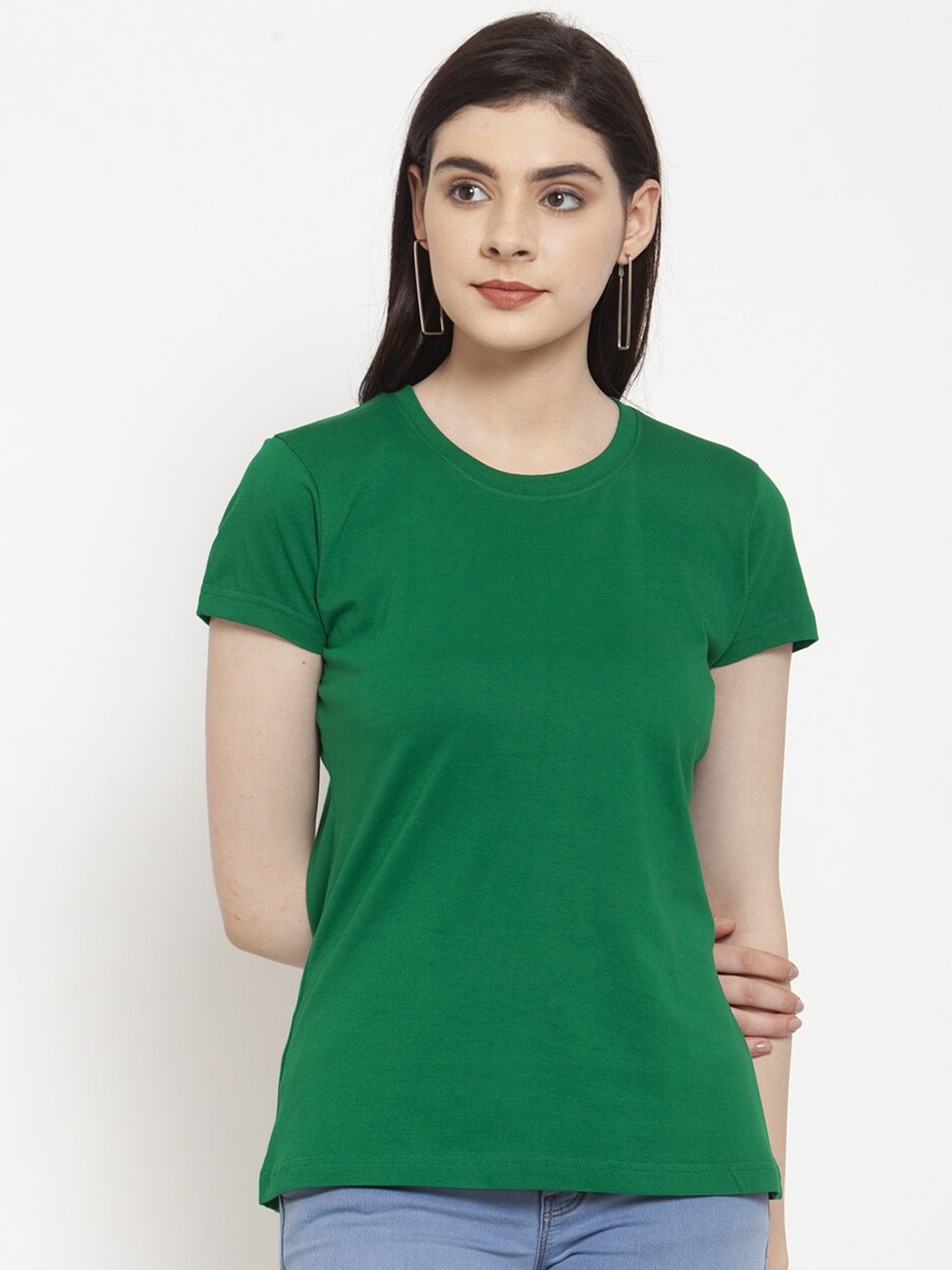 

Friskers Women Green T-shirt