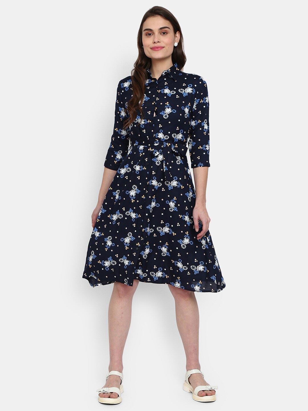 

V-Mart Blue Floral Dress