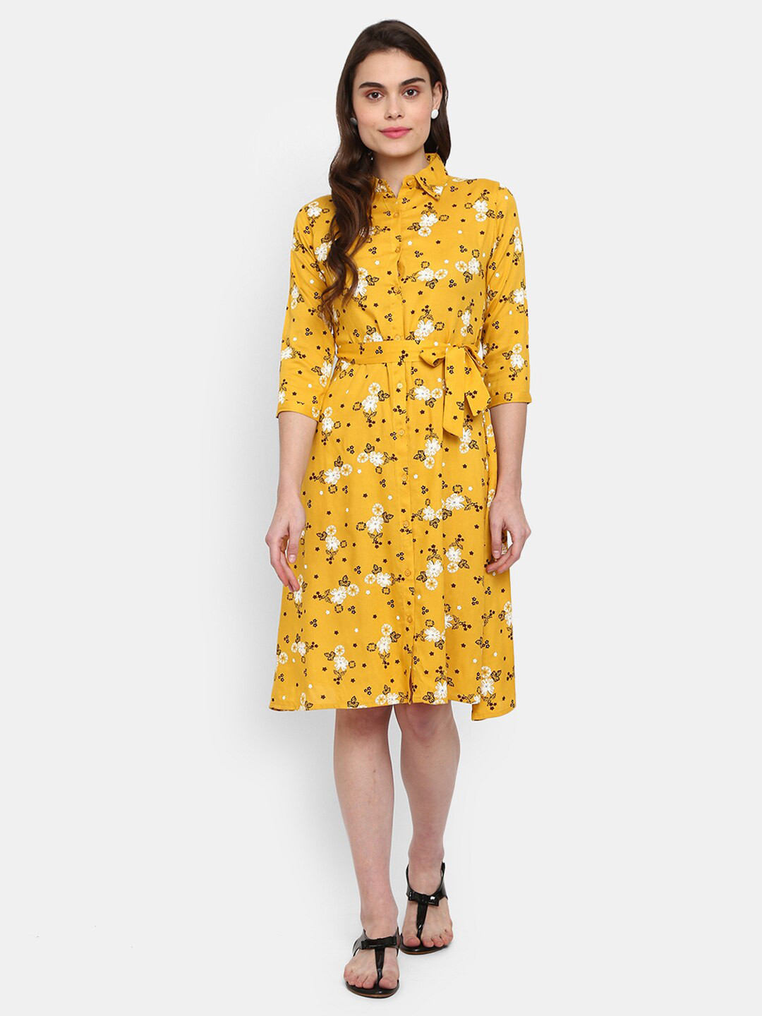 

V-Mart Yellow Floral Dress