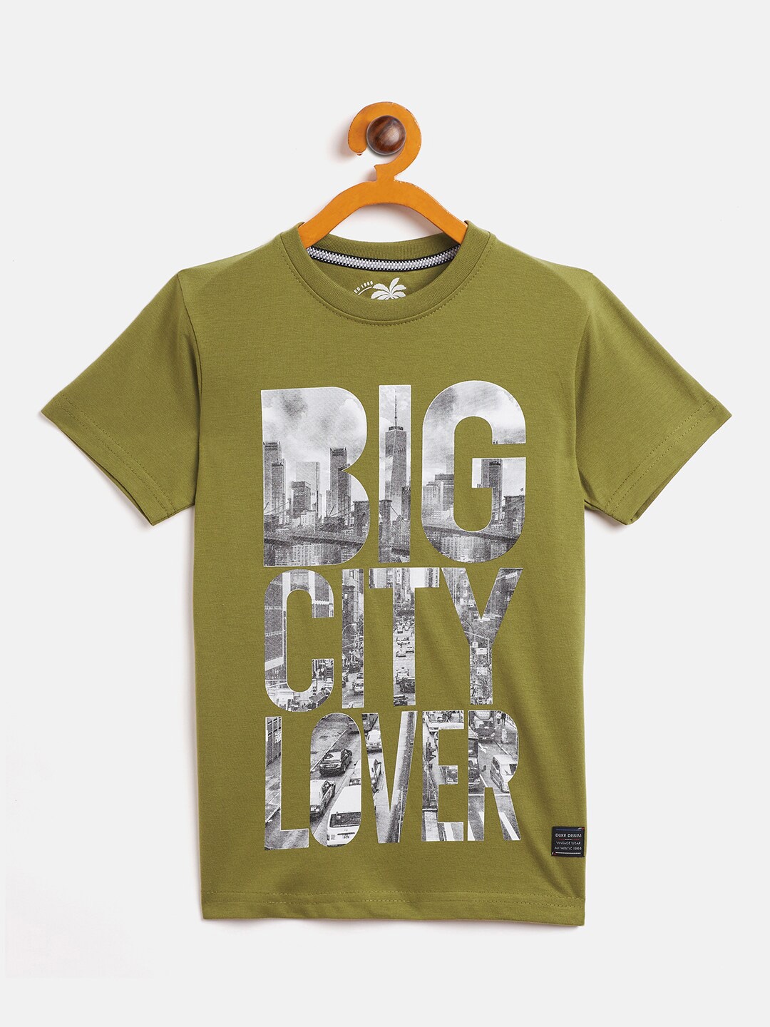 

Duke Boys Green Typography Printed T-shirt