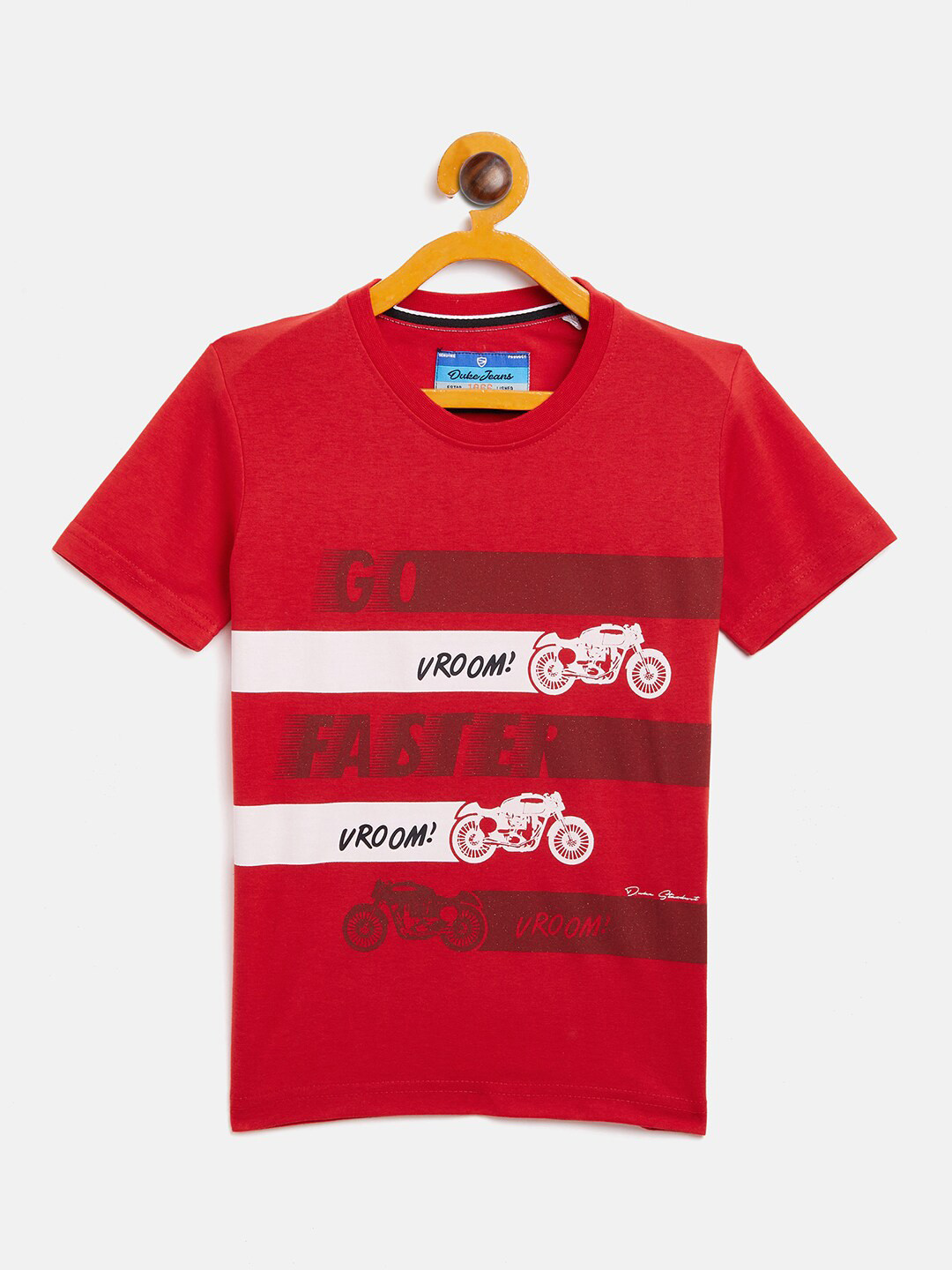 

Duke Boys Red & White Printed T-shirt
