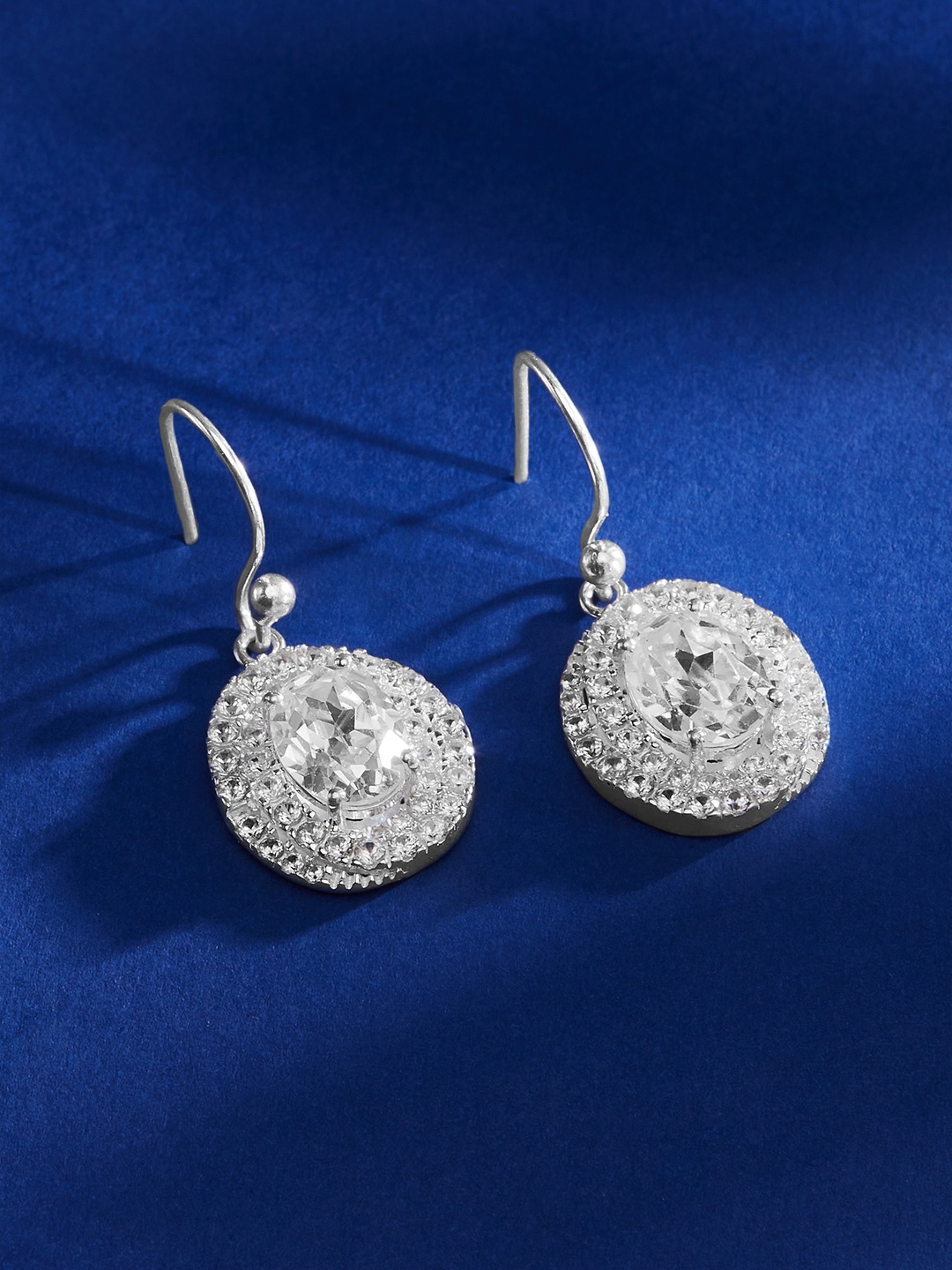 

Rubans 925 Sterling Silver The Forever Zirconia Love Drop Earrings