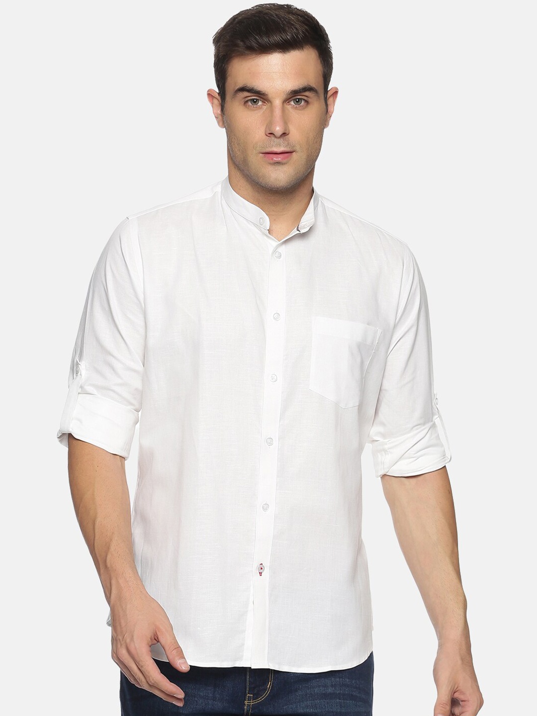 

DON VINO Men White Relaxed Party Shirt