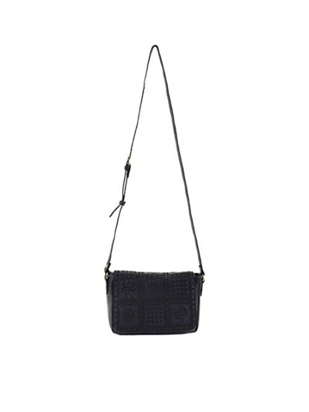 

Chumbak Navy Blue PU Bowling Sling Bag