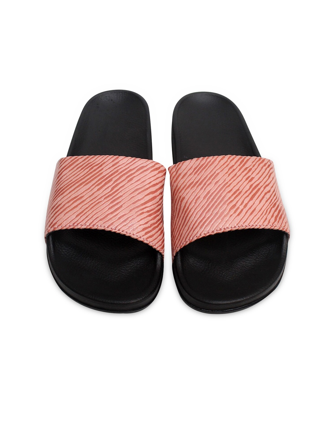 

ADIVER Women Pink & Black Flip-Flop