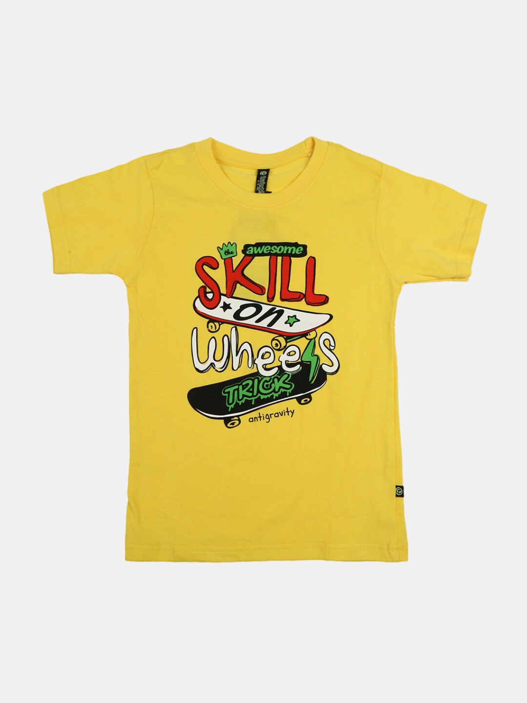 

V-Mart Boys Yellow Typography Printed T-shirt