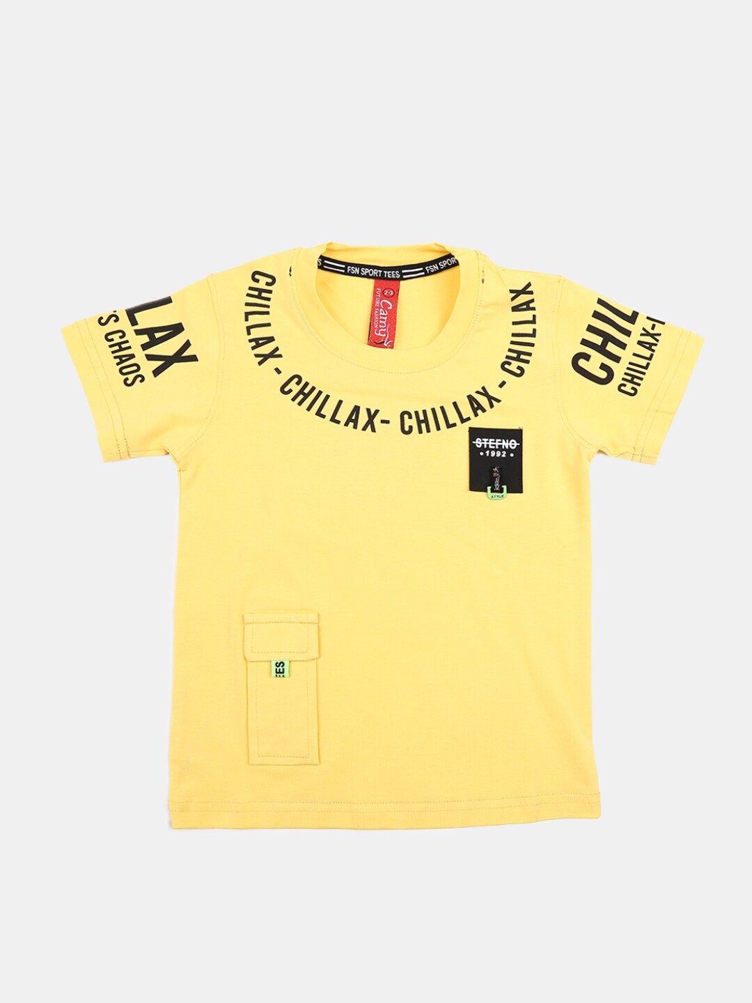 

V-Mart Boys Yellow Typography T-shirt