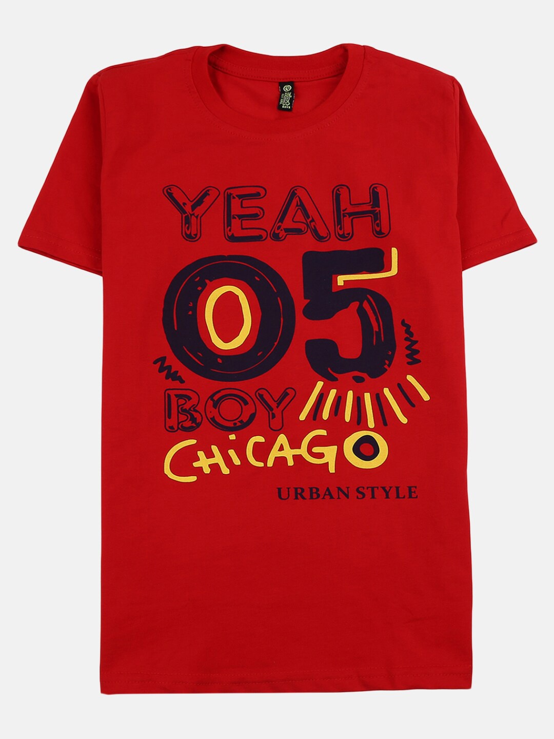 

V-Mart Boys Red Typography Printed T-shirt