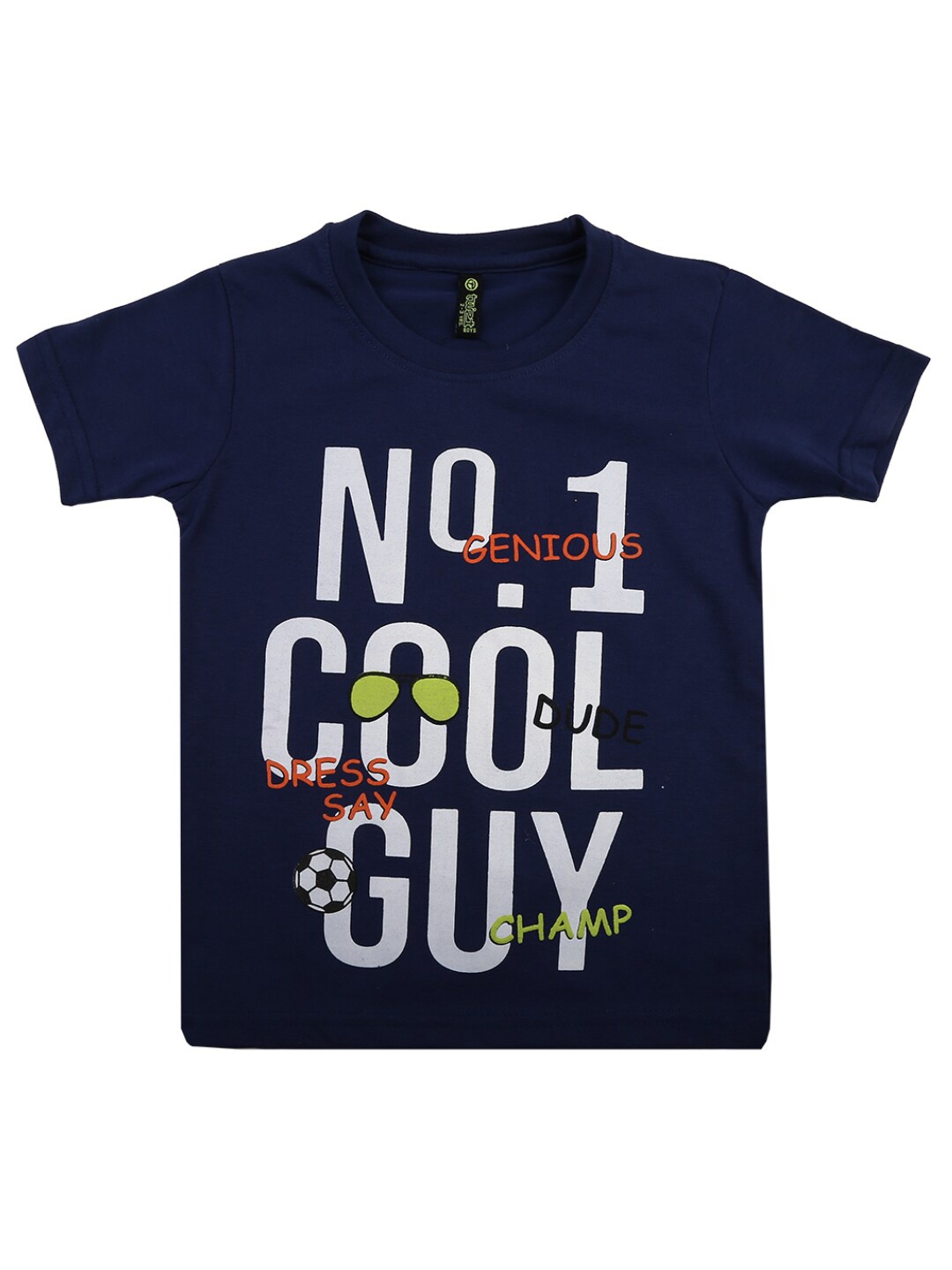 

V-Mart Boys Blue Typography Printed T-shirt