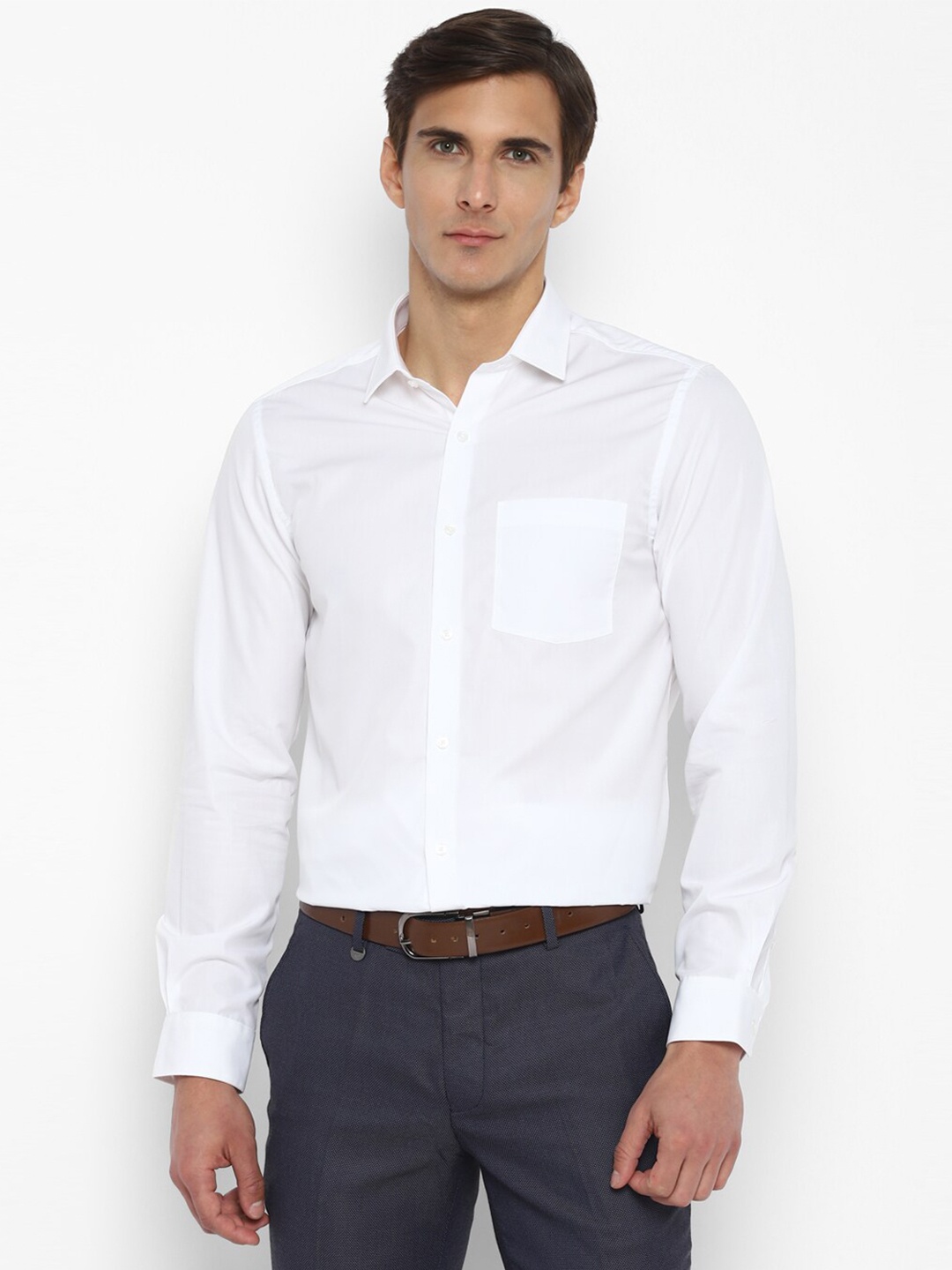 

Turtle Men White Slim Fit Casual Shirt