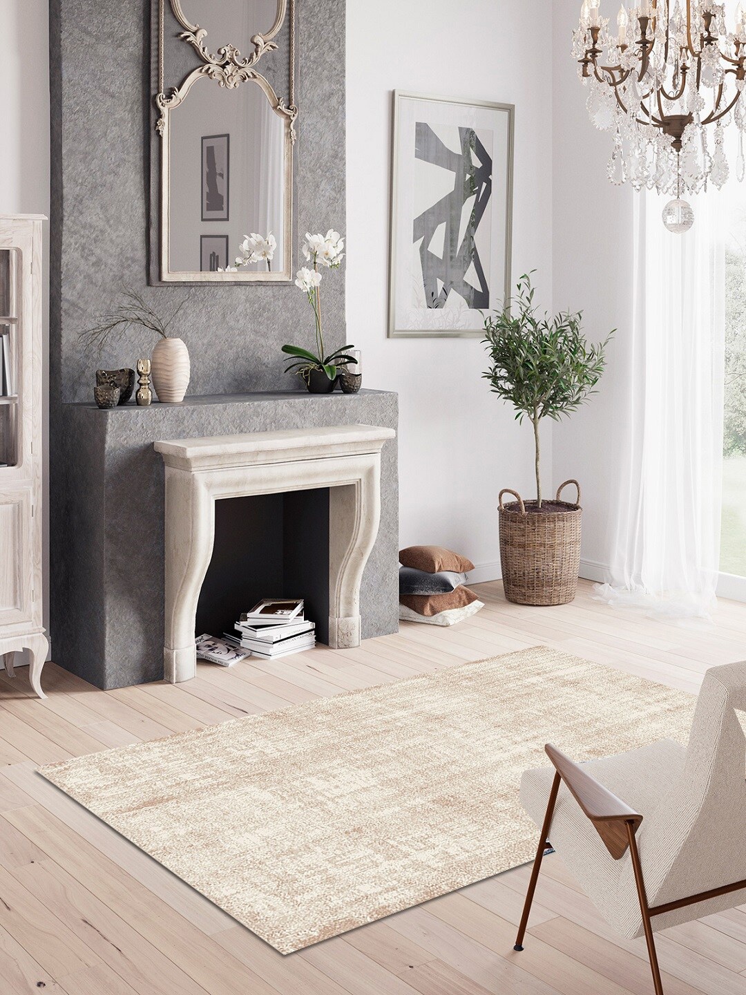 

DDecor Beige Abstract Polypropylene Medium Carpet