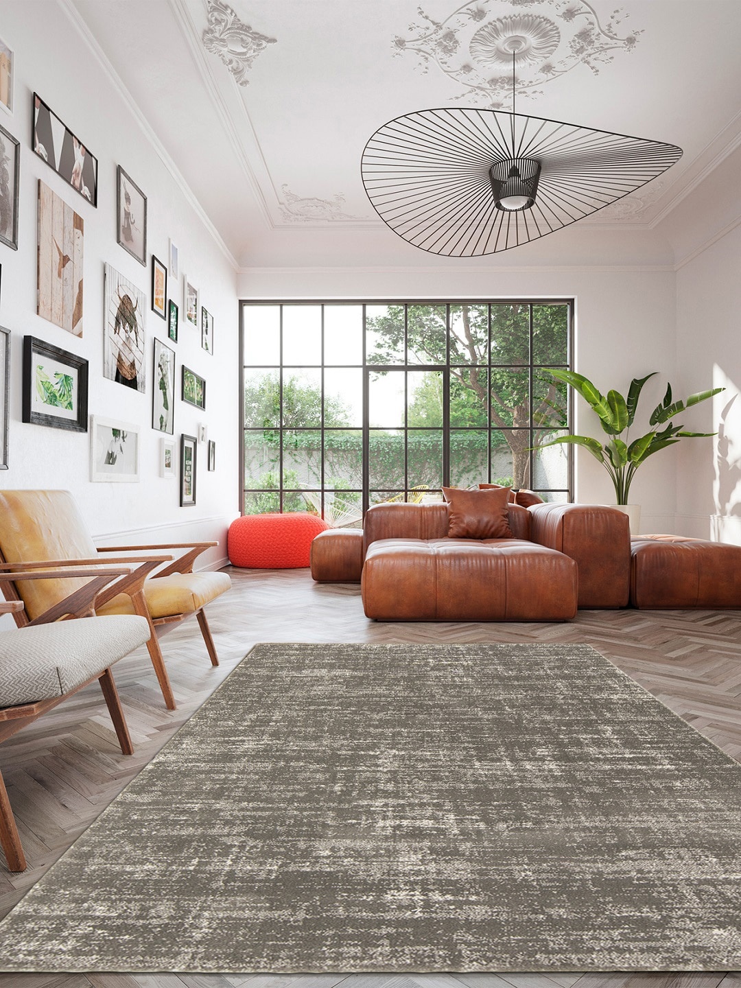 

DDecor Grey Solid Rug - Small