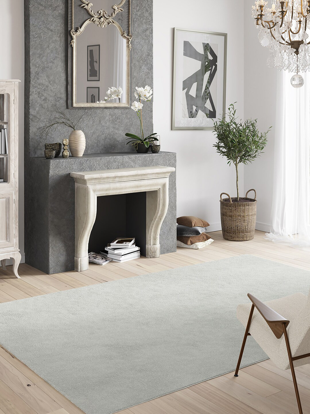 

DDecor Beige Solid Polypropylene Carpet