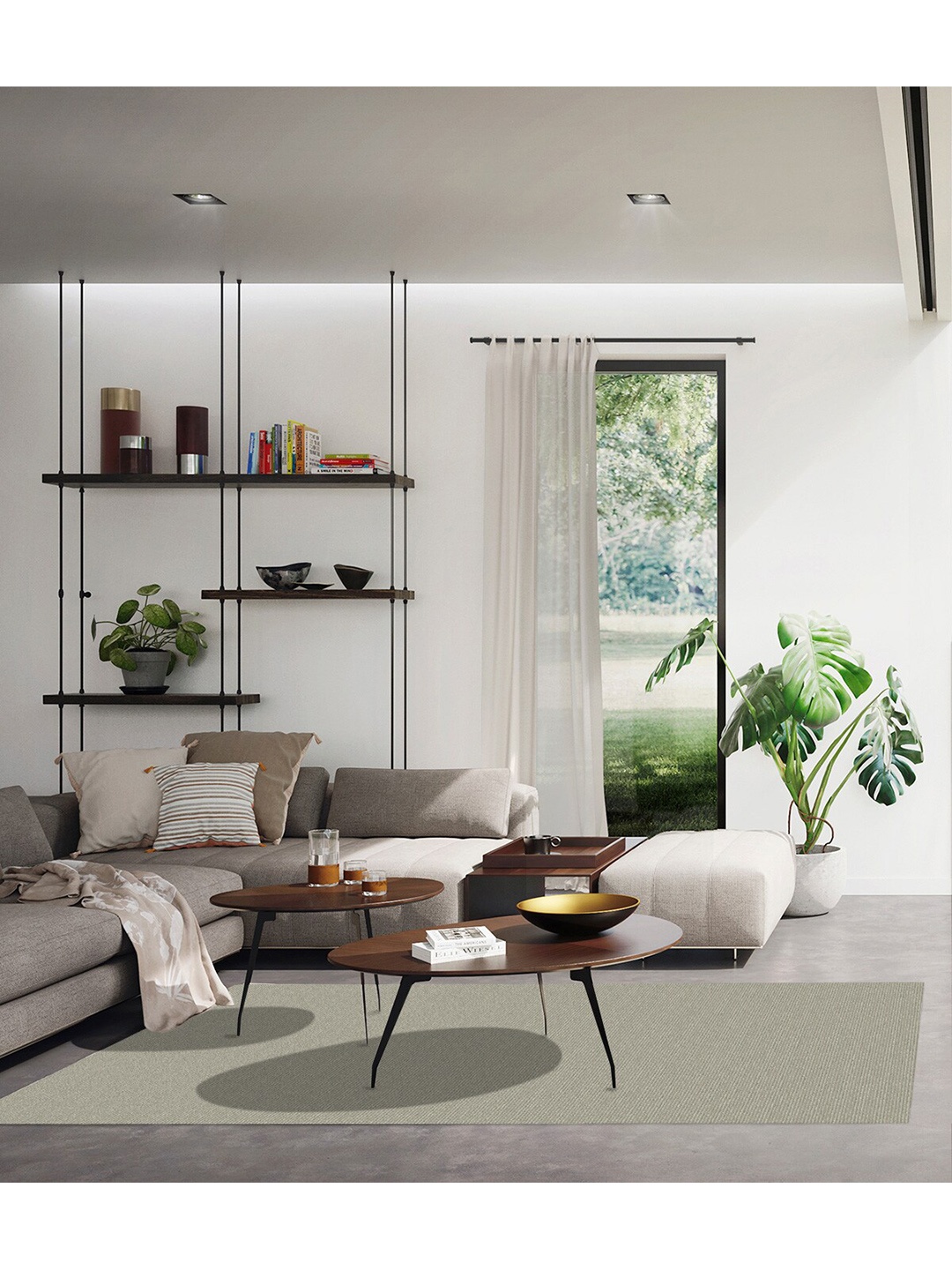 

Ddecor Grey Solid Contemporary Carpet