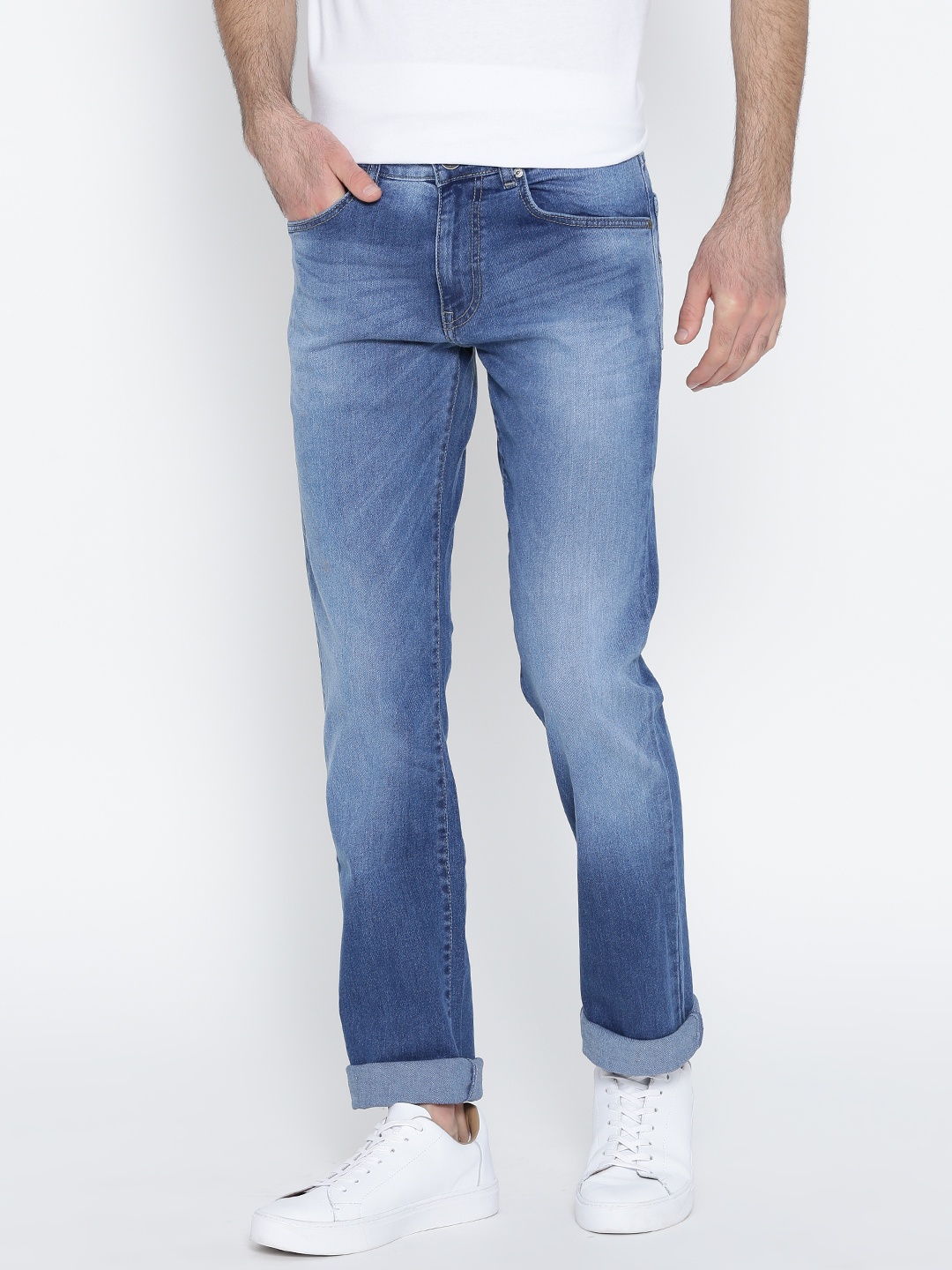 

Pepe Jeans Men Blue Dawson Slim Fit Low-Rise Clean Look Stretchable Jeans