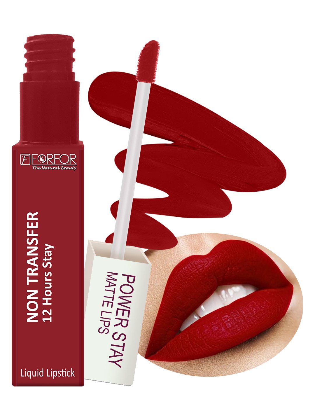 

FORFOR Power Stay Non Transfer 12 Hours Stay Velvet Matte Lipstick 4 ml - Peppy Red 22