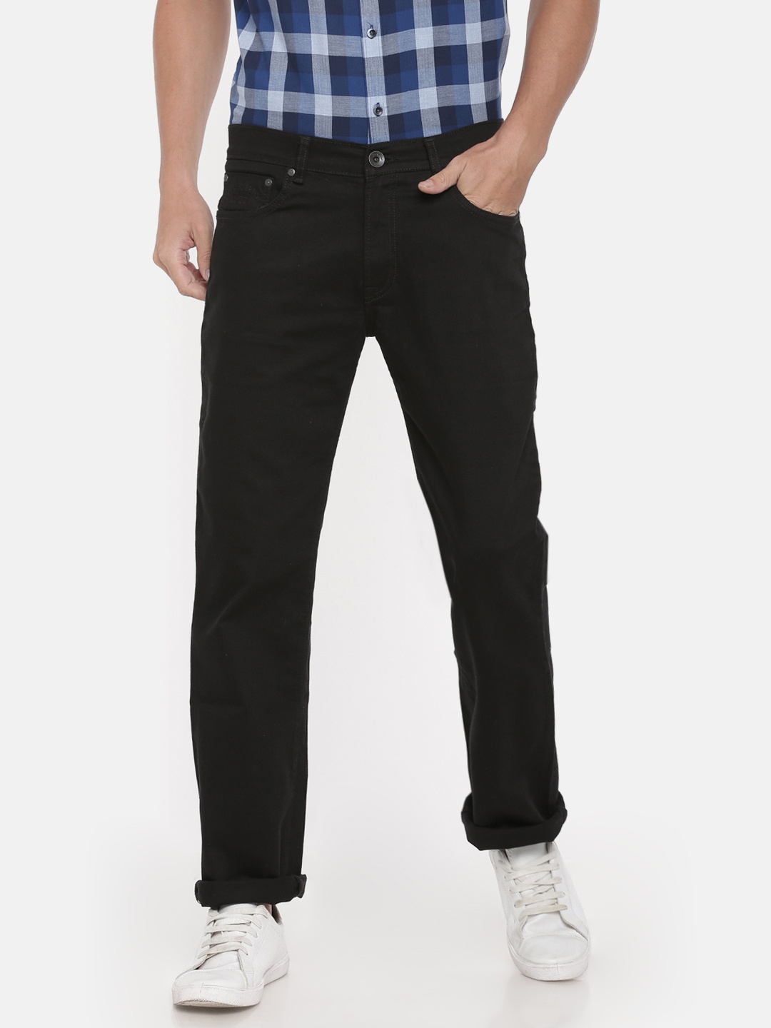 

Pepe Jeans Men Black Holborne Regular Fit Low-Rise Clean Look Stretchable Jeans