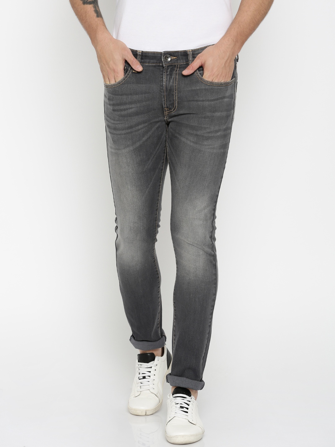 

Pepe Jeans Men Grey Soho Skinny Fit Stretchable Jeans