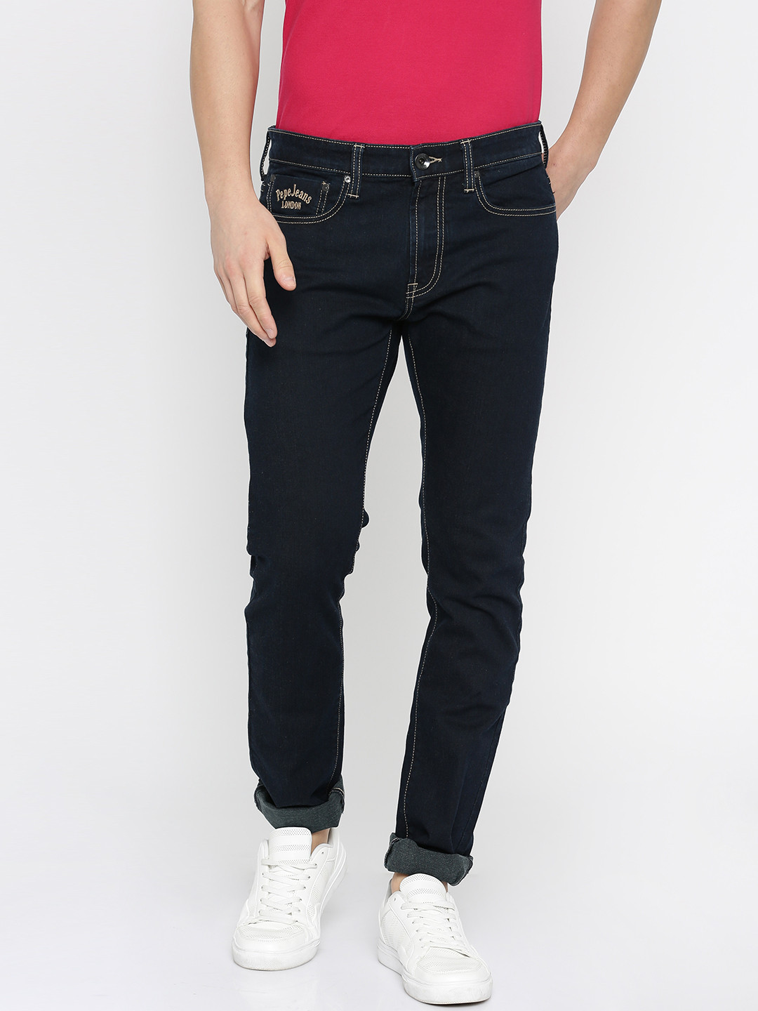 

Pepe Jeans Men Navy Blue Soho Skinny Fit Stretchable Jeans