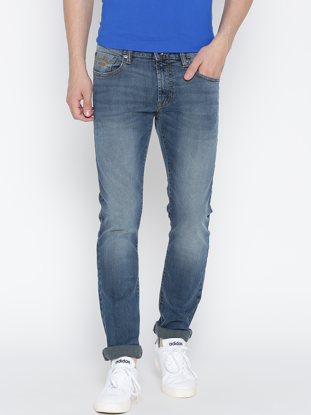 

Pepe Jeans Men Blue Mid-Rise Low Distress Stretchable Jeans