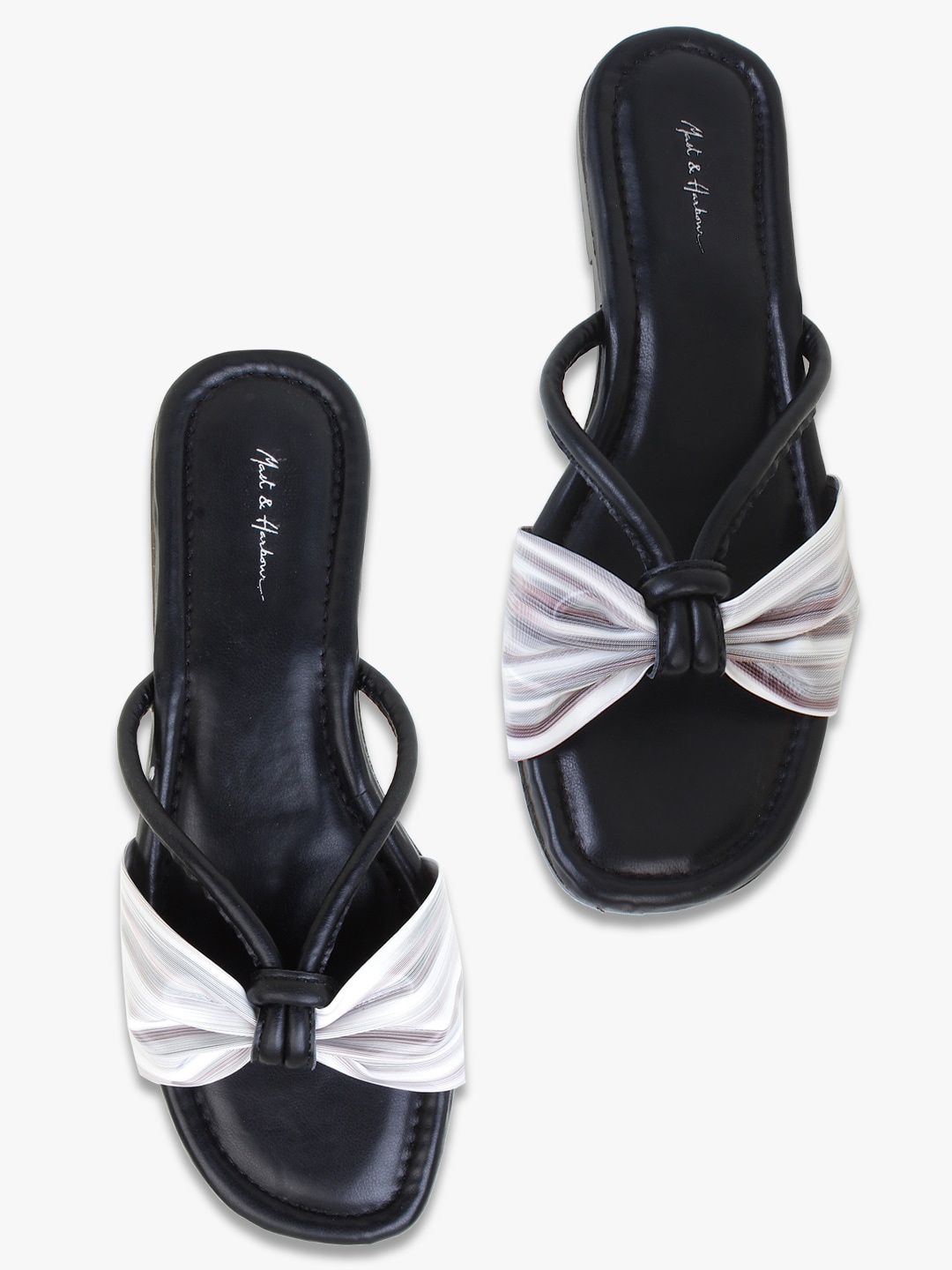 

Mast & Harbour Women Black Colourblocked Flats