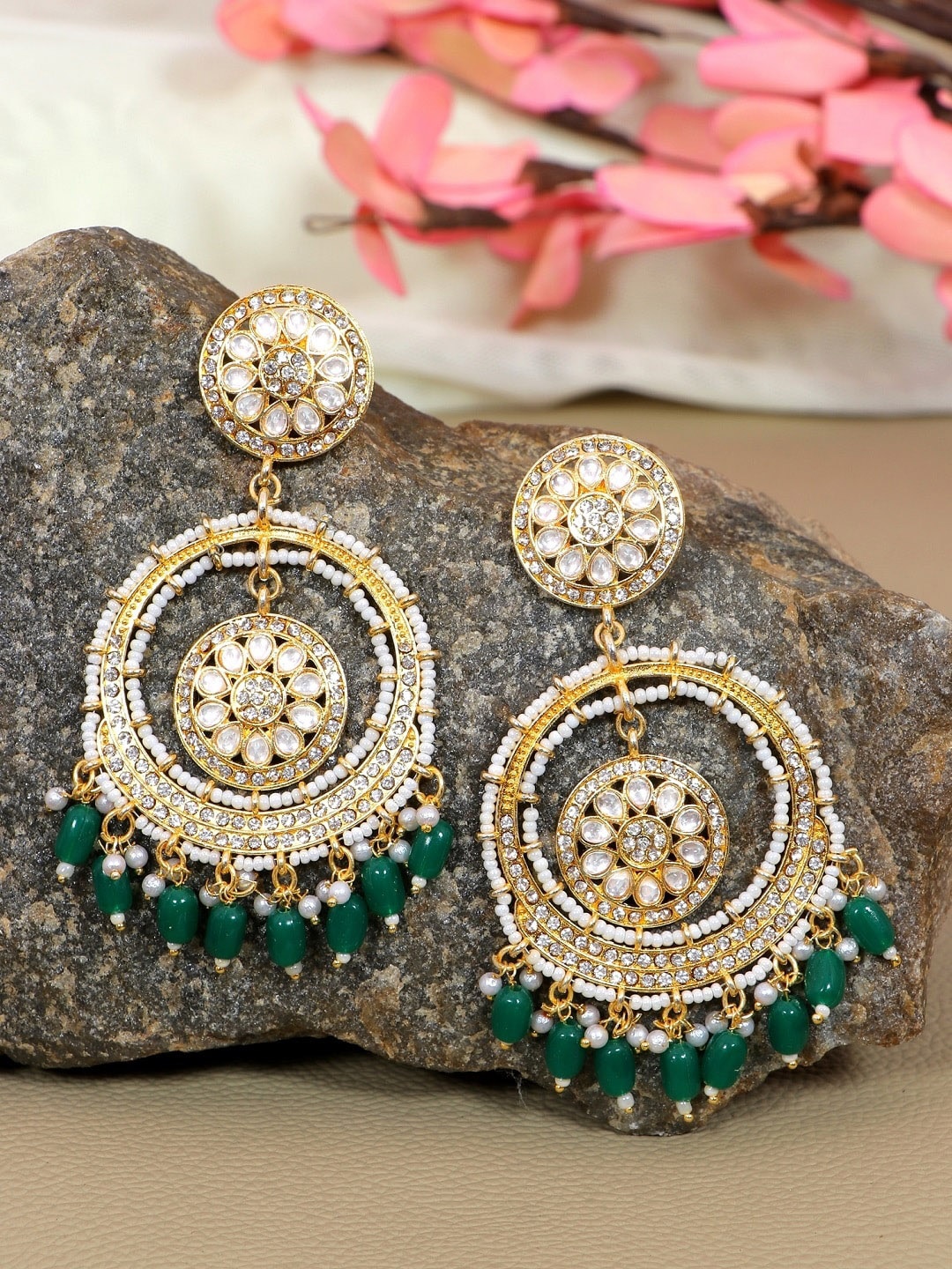 

Crunchy Fashion Green Contemporary Drop Earrings