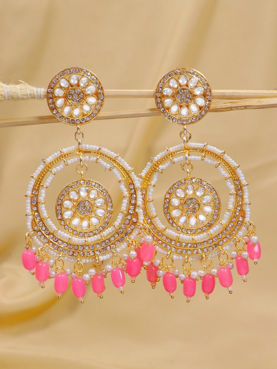 

Crunchy Fashion Pink Contemporary Drop Earrings