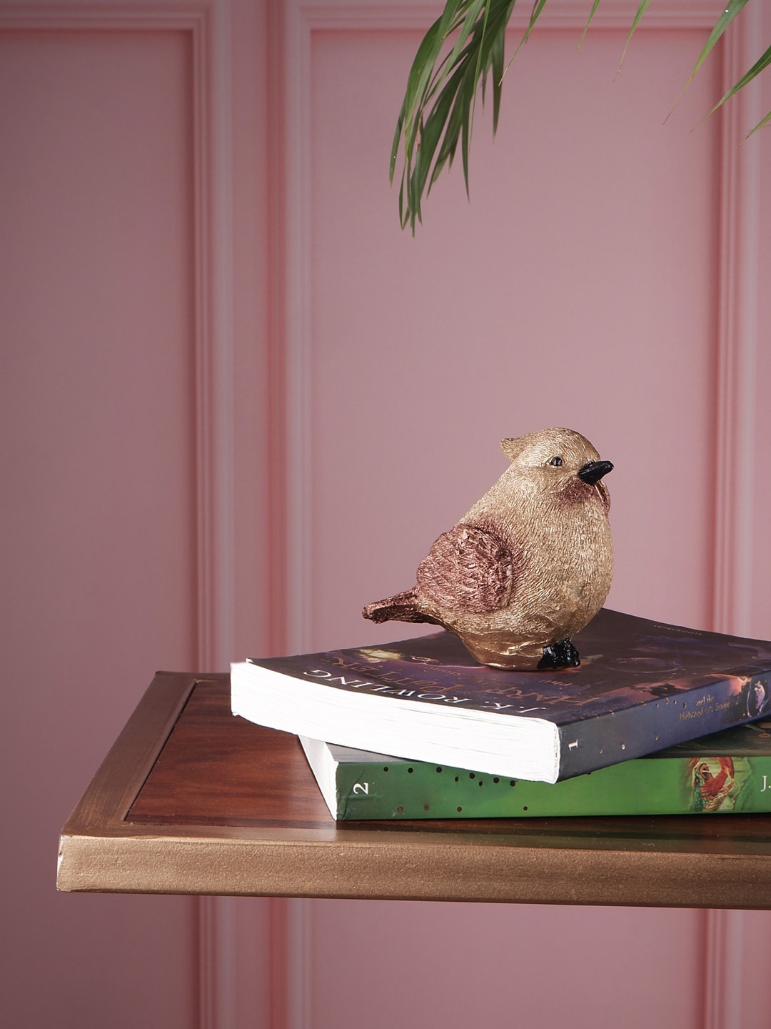 

THE WHITE INK DECOR Brown & Golden Fengshui Bird