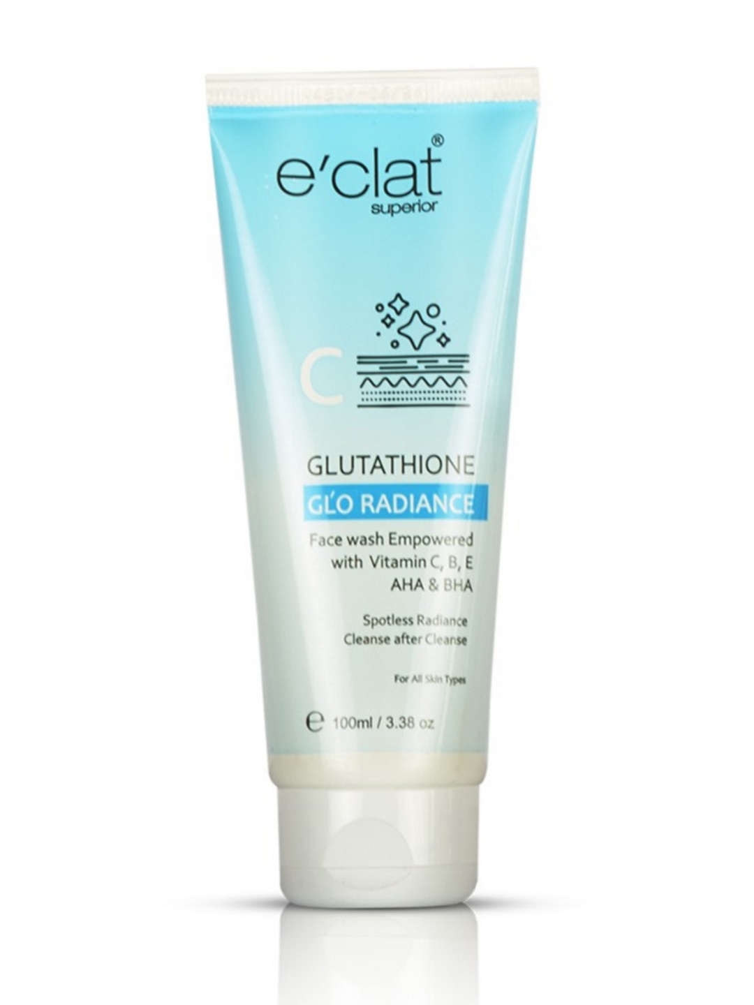 

e'clat superior Glutathione Glo Radiance Deep Cleansing Face Wash - 100 ml, Blue
