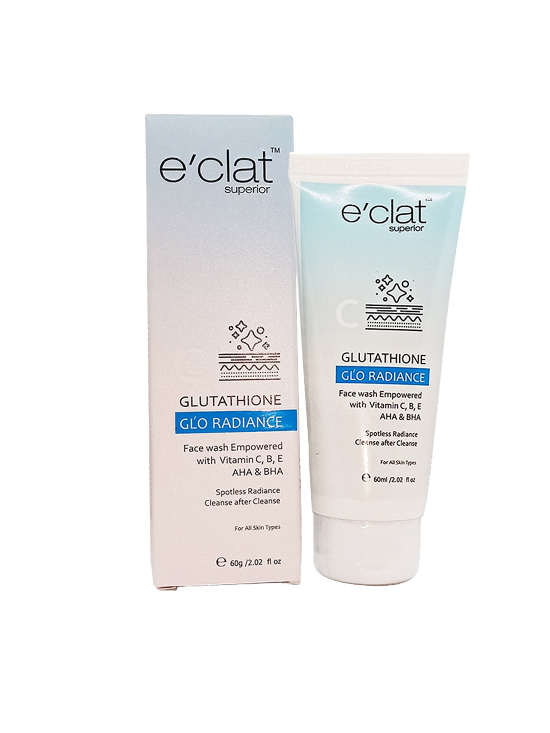 

e'clat superior Glutathione Glo Radiance Deep Cleansing Face Wash - 60 ml, White