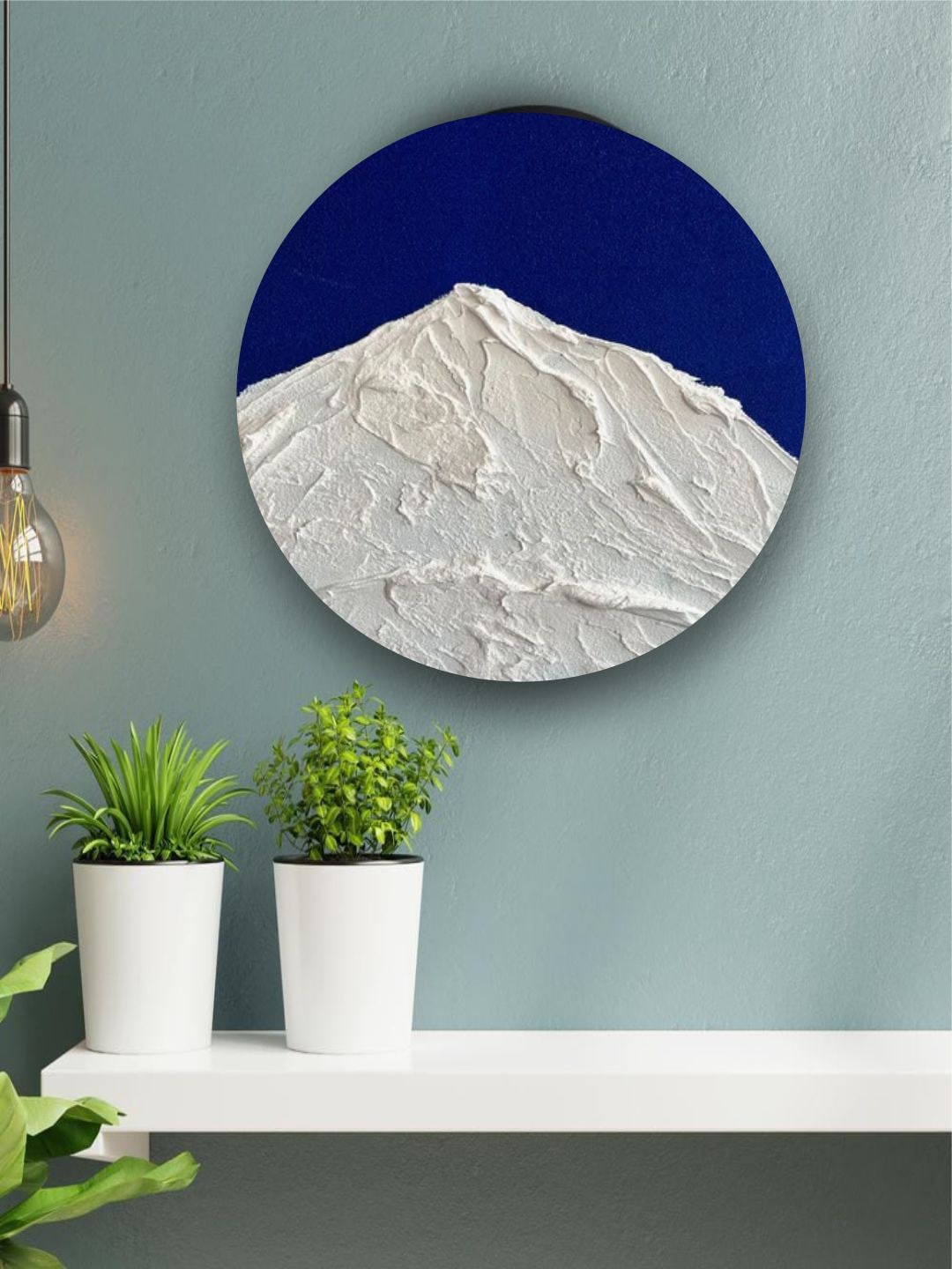 

The Art House White & Blue Abstract Wall Art