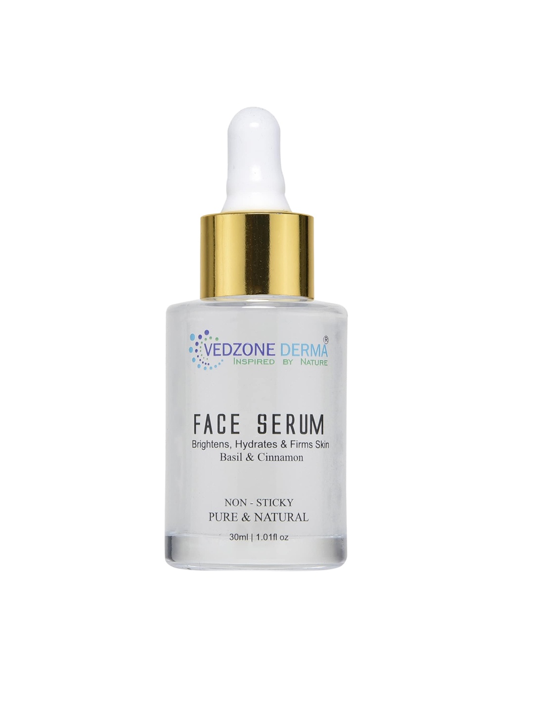 

Vedzone Derma Pure & Natural Non-Sticky Face Serum with Basil & Cinnamon - 30 ml, White