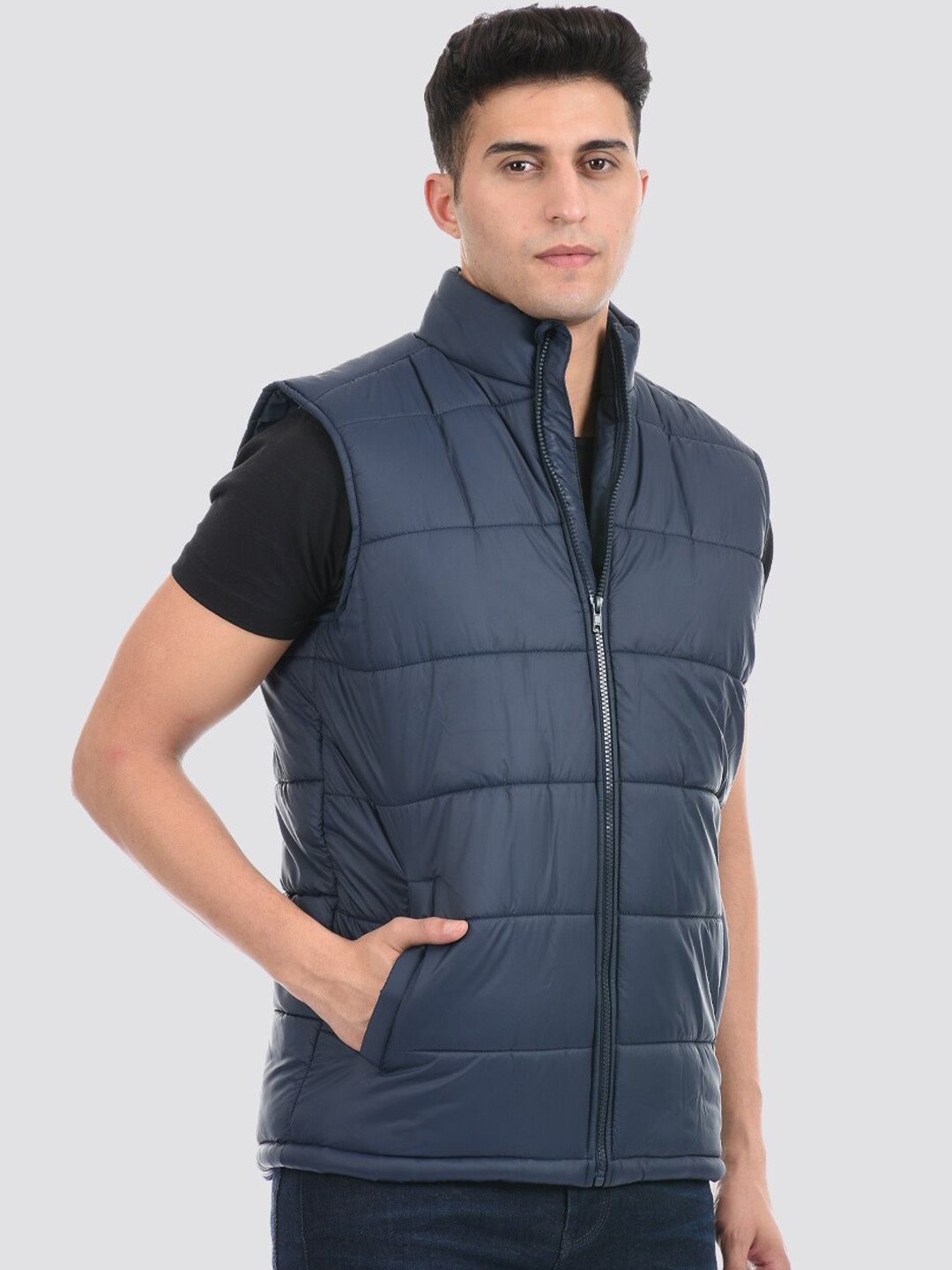 

LONDON FOG Men Navy Blue Puffer Jacket