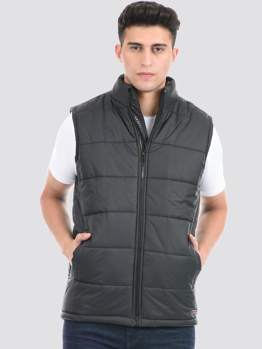 

LONDON FOG Men Black Sleeveless Padded Jacket