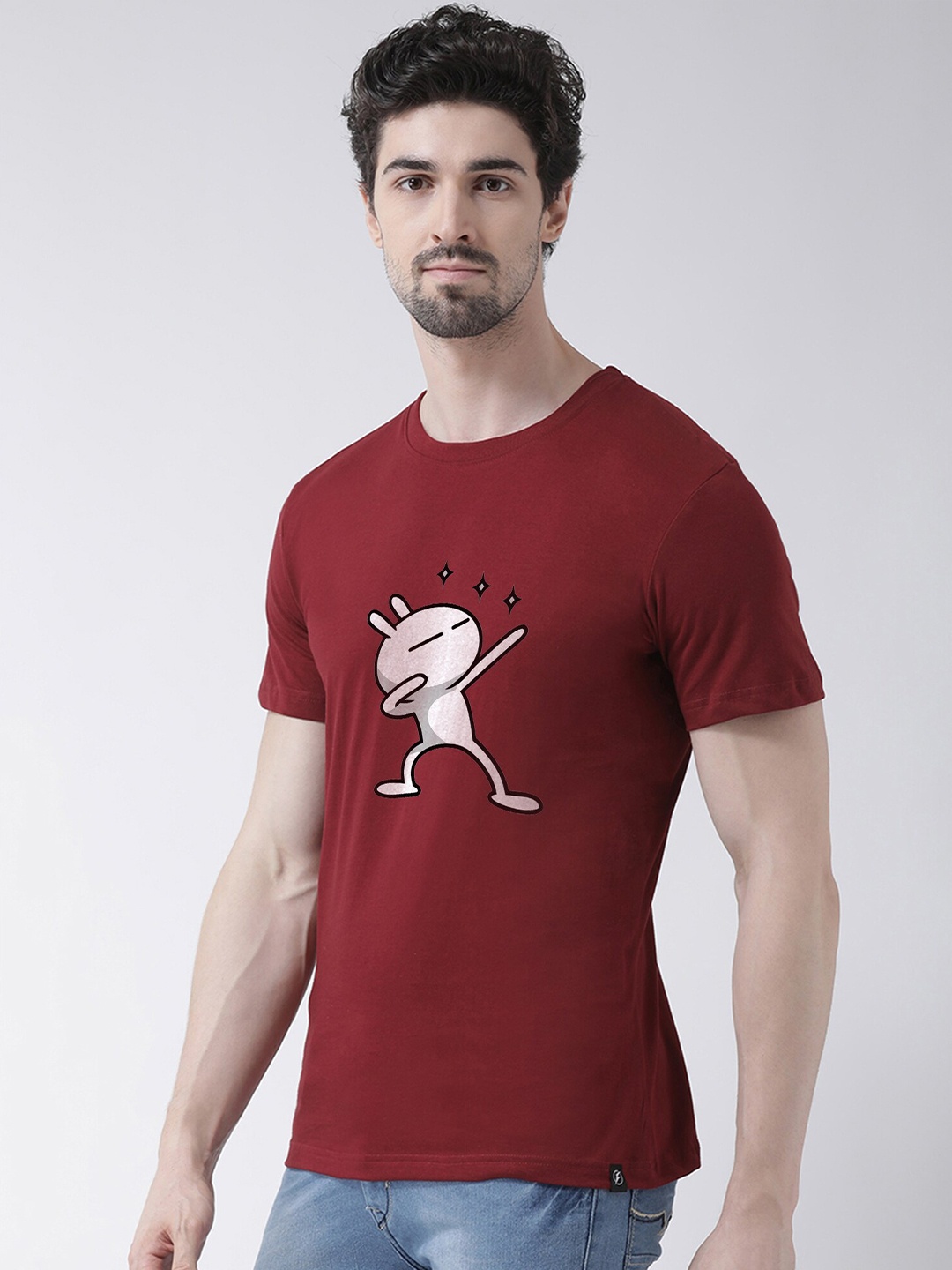 

Friskers Men Maroon Printed T-shirt