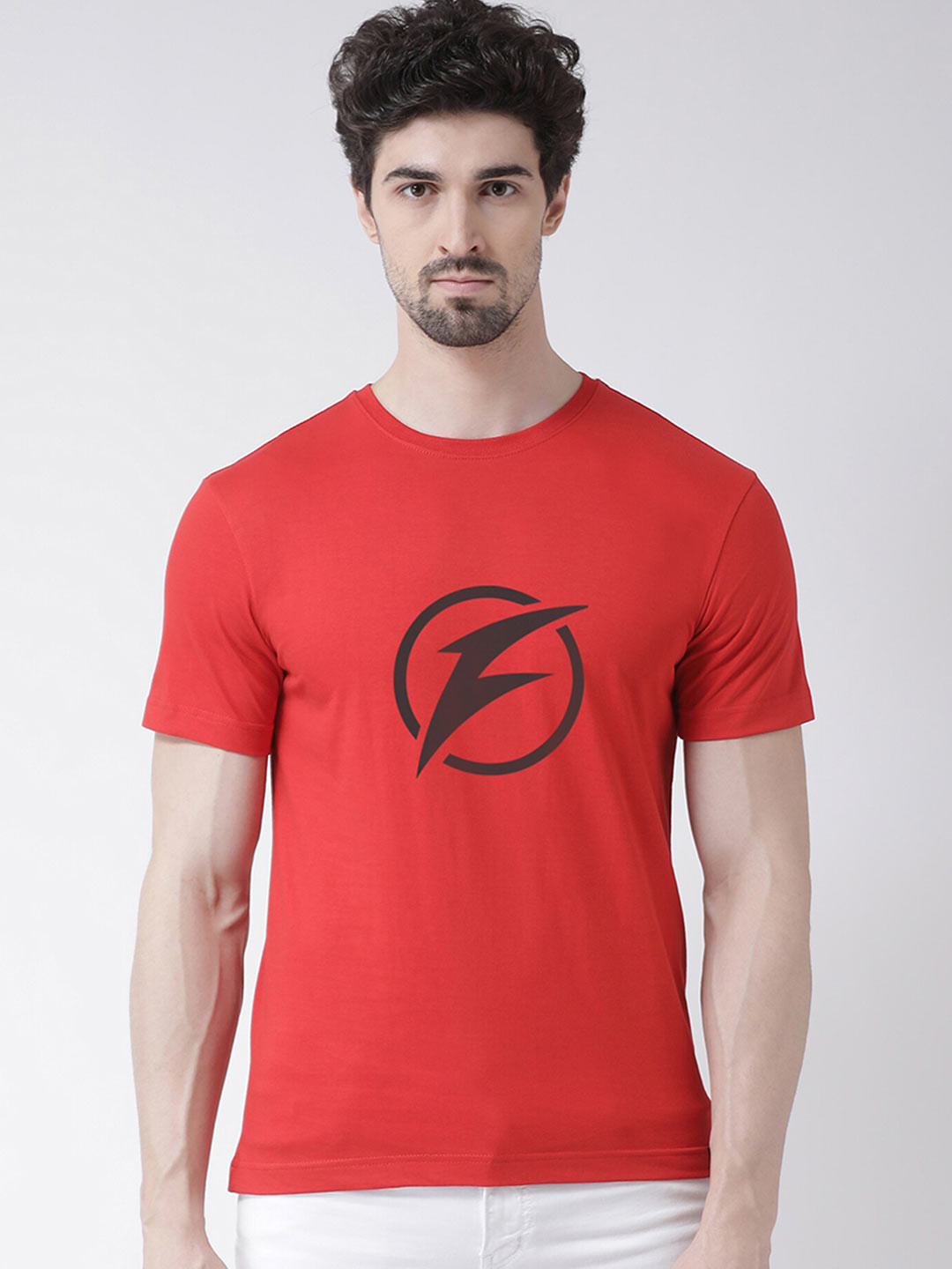 

Friskers Men Red Typography Printed Half Sleeve T-shirt