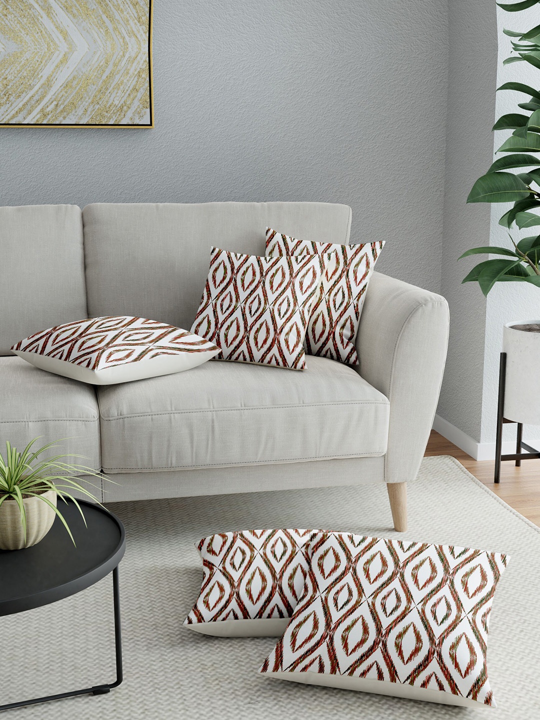 

LA VERNE Assorted Set of 5 Square Cushion Covers