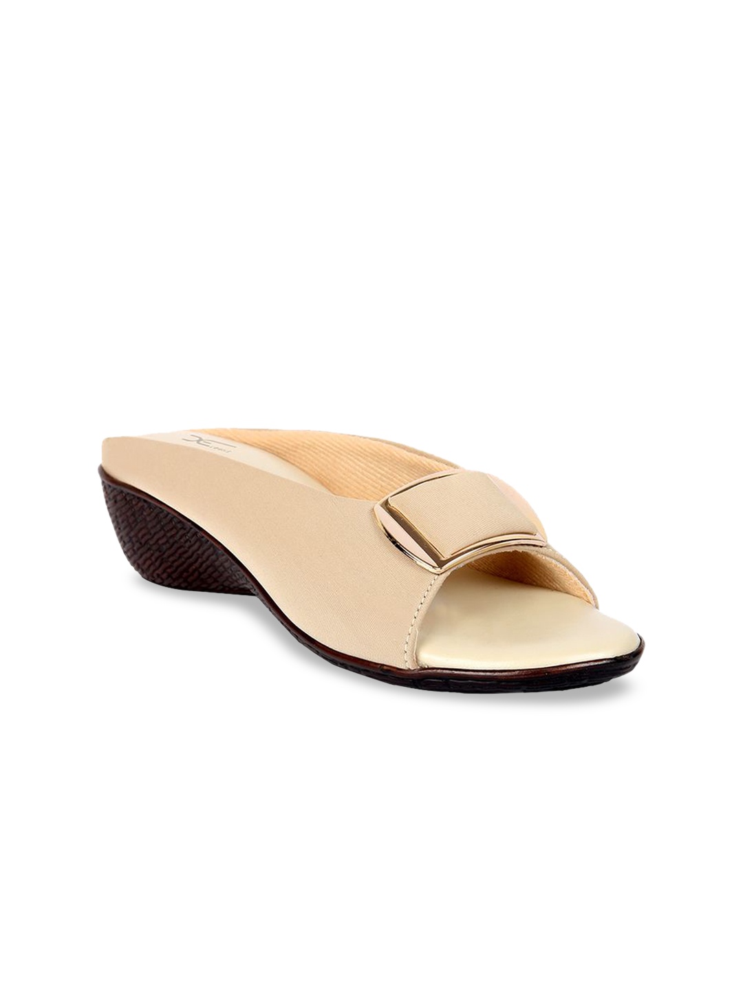 

XE Looks Women Cream-Coloured Open Toe Wedge Heels
