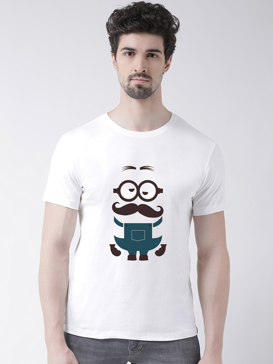 

Friskers Men White Printed T-shirt