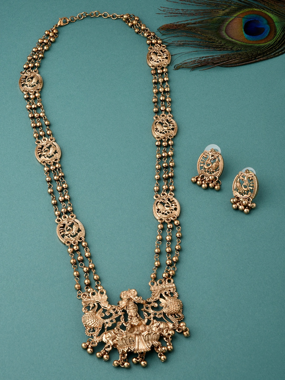 

Fida Gold Plated Traditional Necklace Jewellery Set