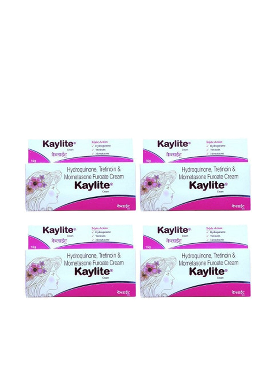 

Kaylite Set of 4 Triple Action Skin Brightening Face Cream - 15 g each, White