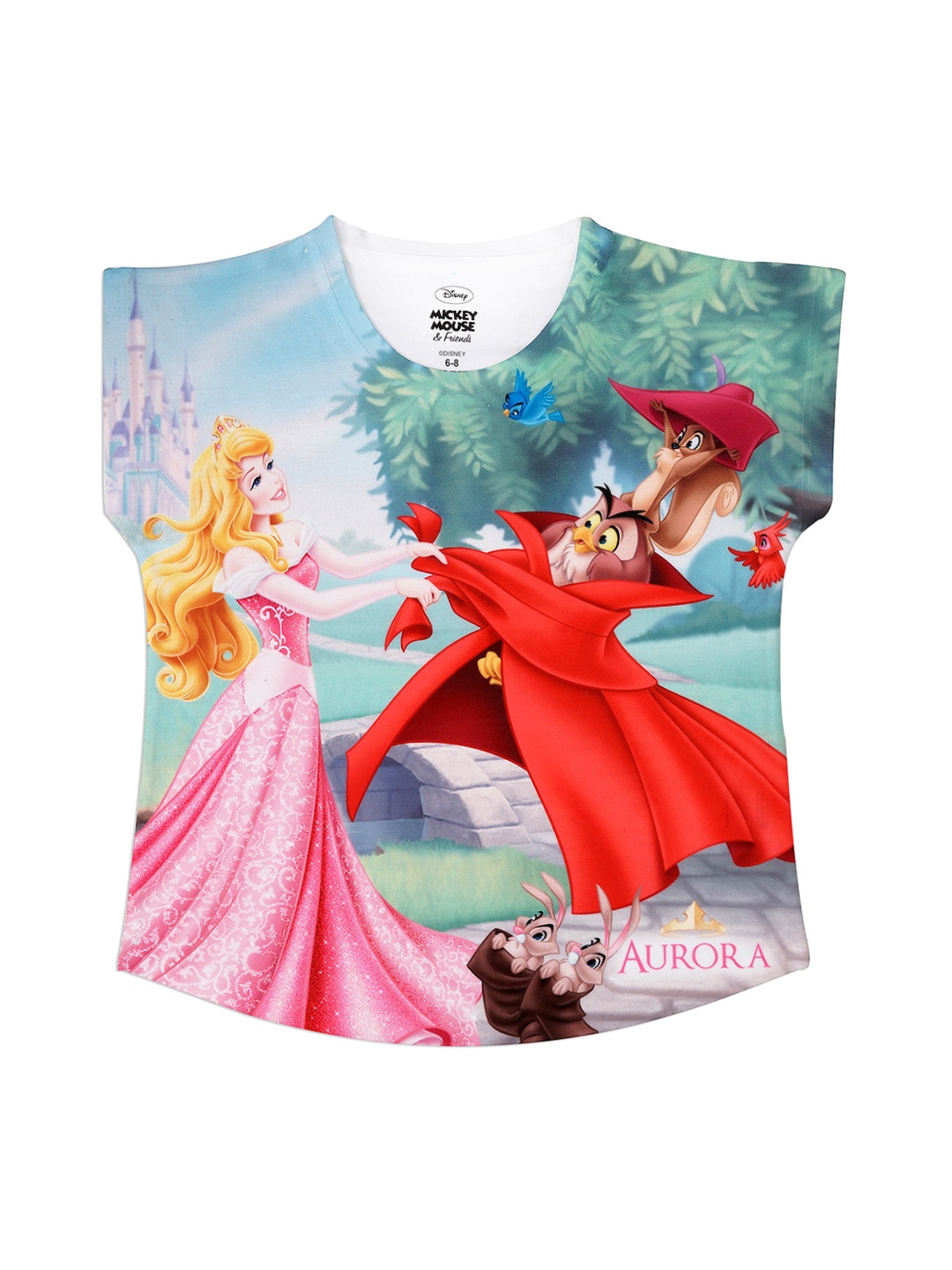 

Disney by Wear Your Mind Girls Multicoloured Disney Princess Printed Top, Multi