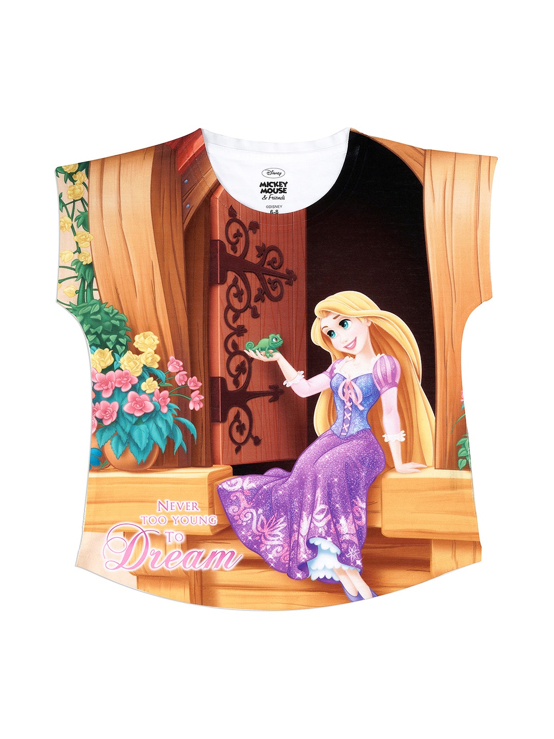 

Disney by Wear Your Mind Girls Multicoloured Disney Princess Printed Top, Multi