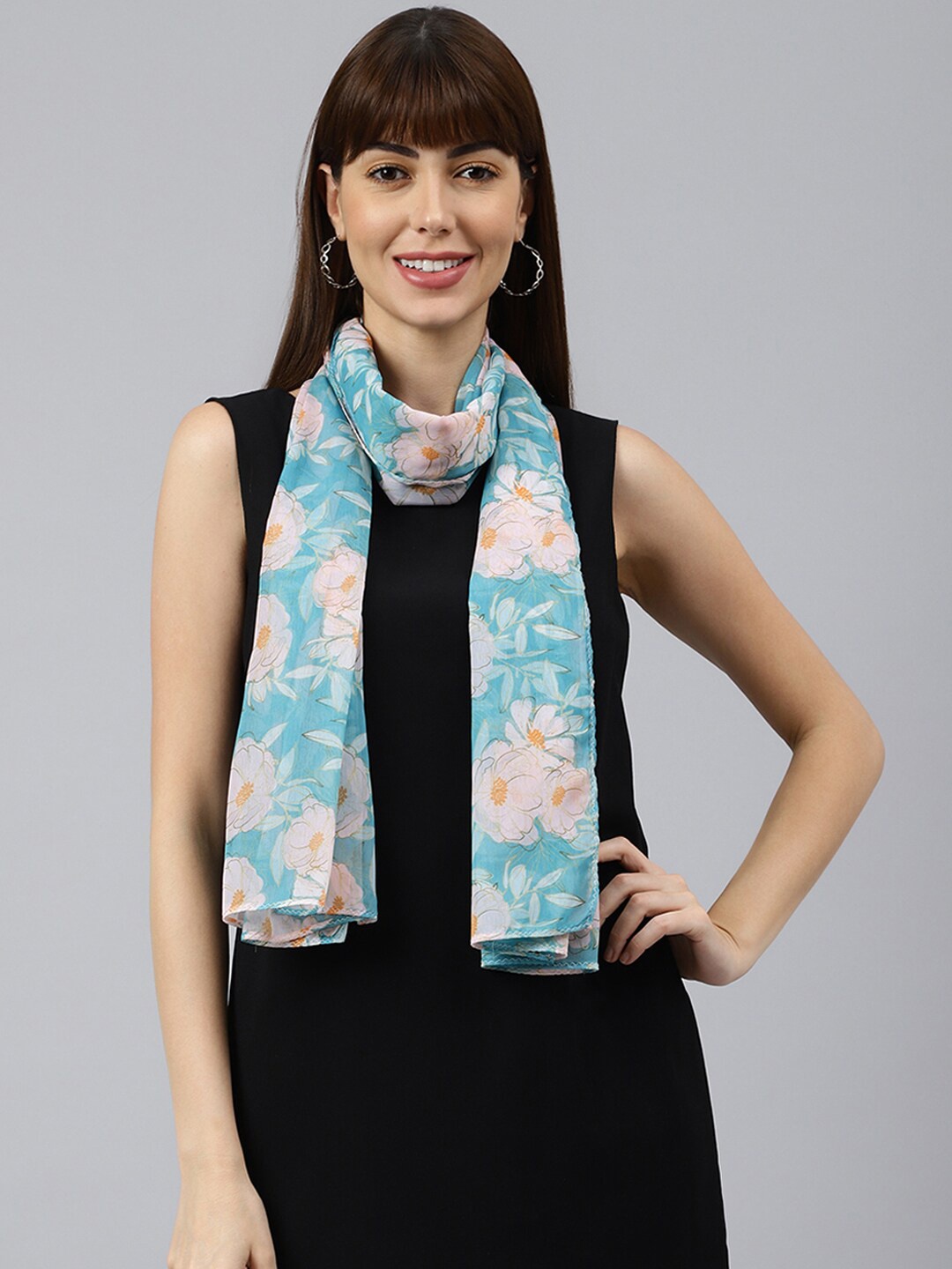 

Tossido Women Blue & White Printed Stole
