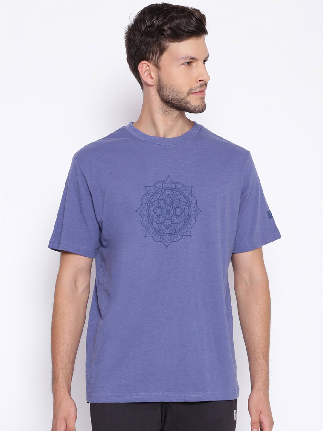 

UNPAR Men Blue Printed T-shirt