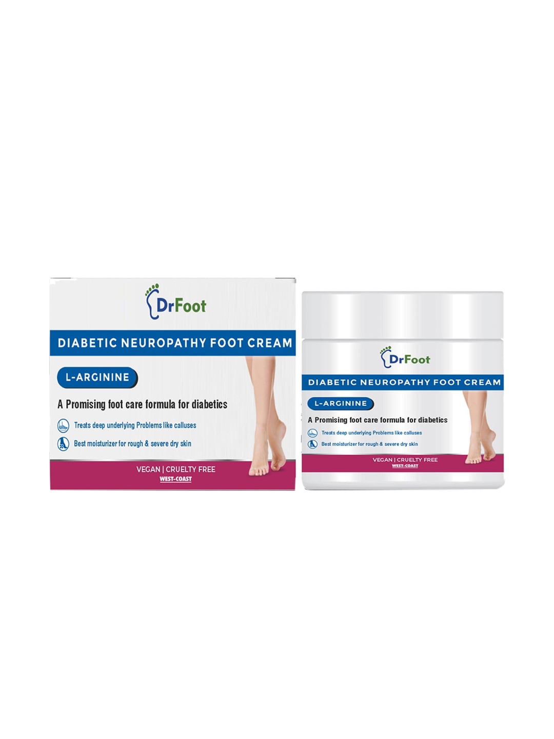 

Dr Foot Diabetic Neuropathy Foot Cream with L-Arginine & Dimethicone - 100g, White