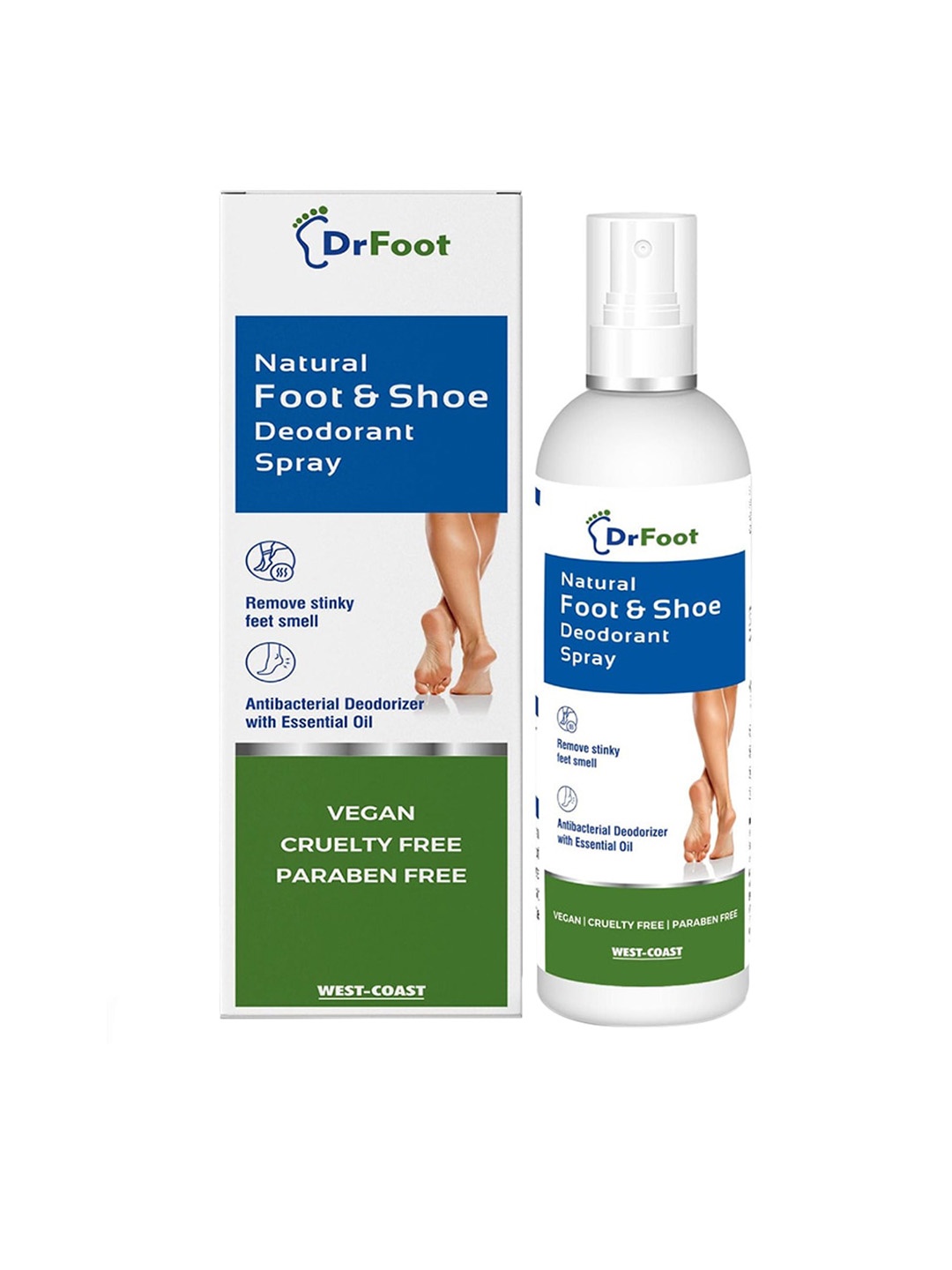 

Dr Foot Natural Foot & Shoe Deodorant Spray with Essential Oils - 100ml, White