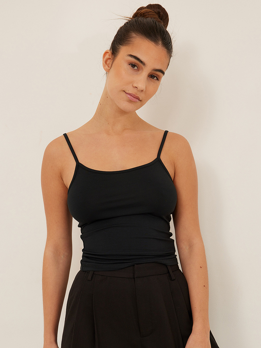 

NA-KD Black Solid Tank Top