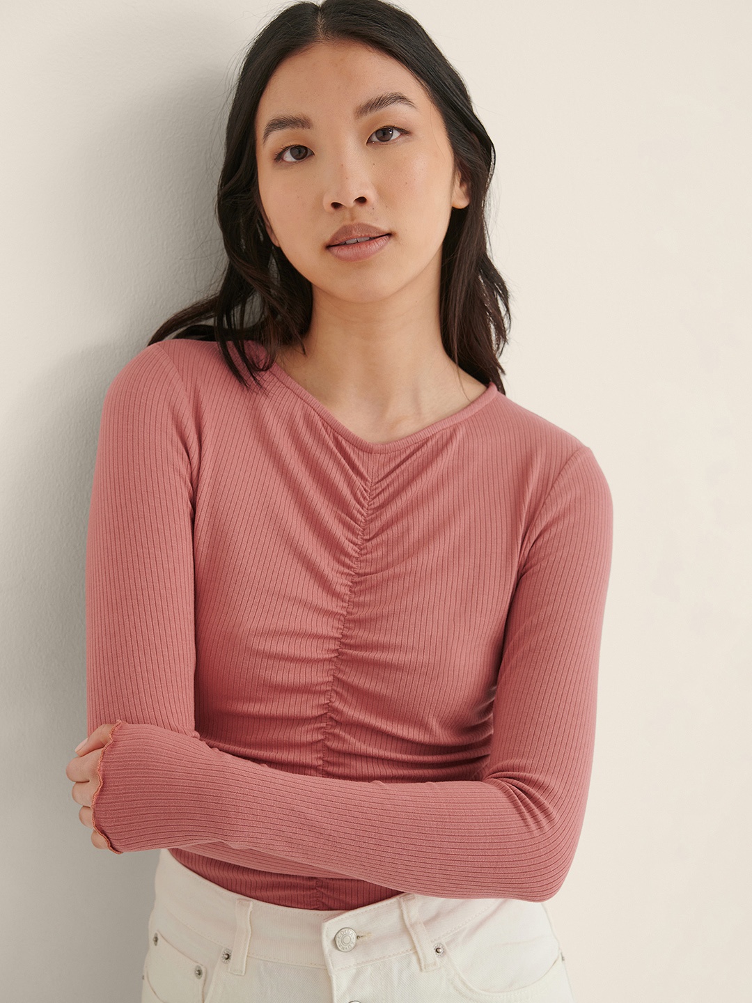 

NA-KD Pink Knitted Top